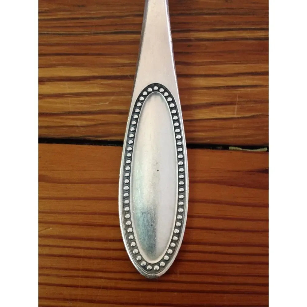 Vintage Bruckmann Silverplate 90 Serving Spoon Antique Flatware 8.25